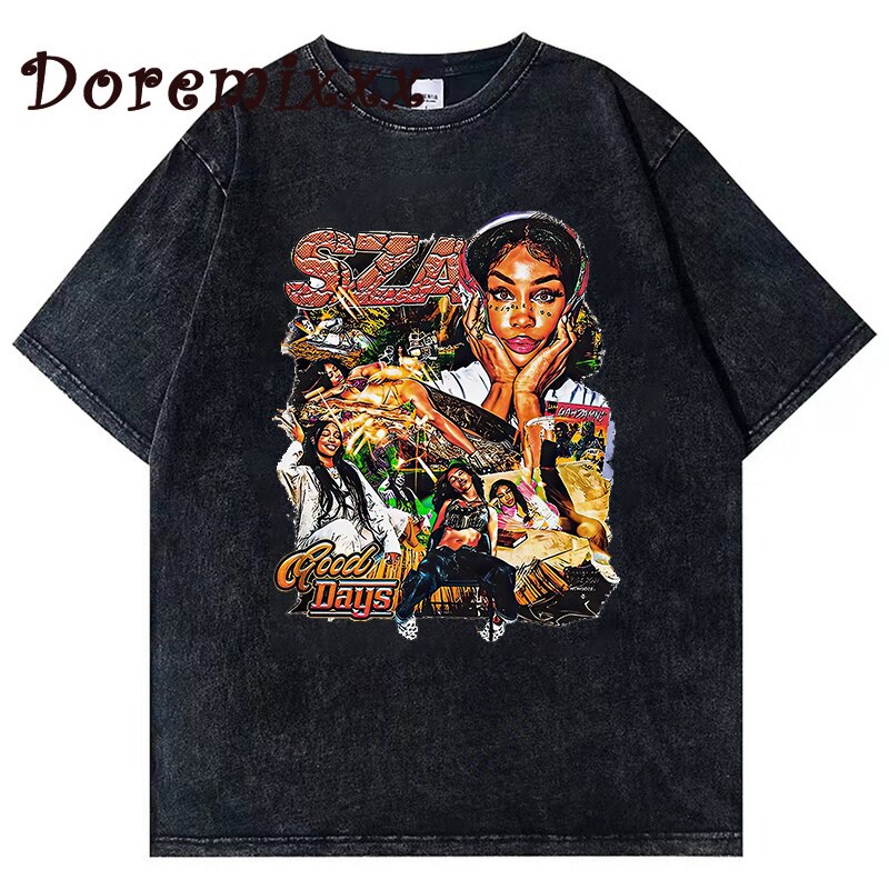 Washed SZA Graphic T Shirt